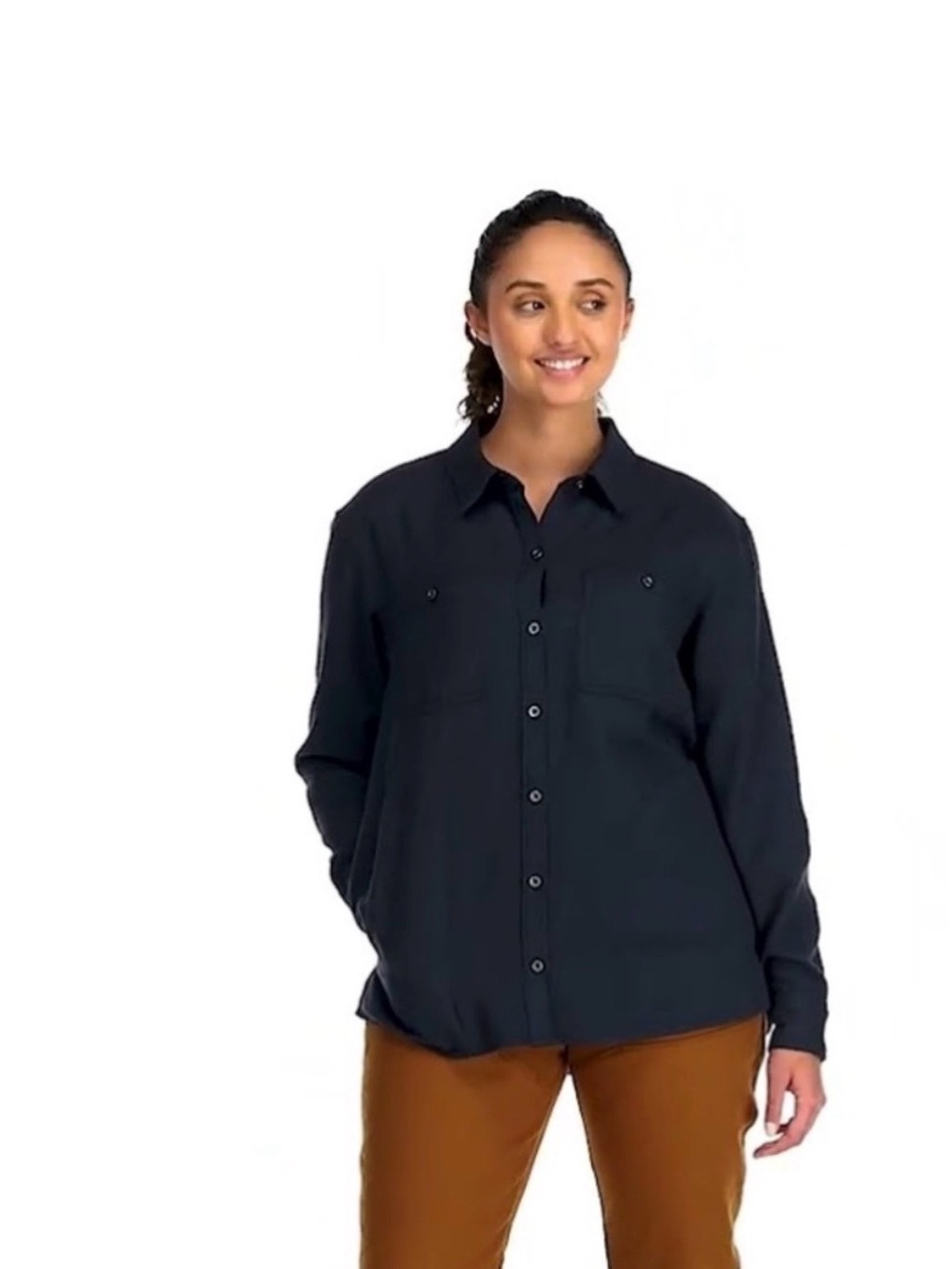 Outdoor research feedback flannel overshirt with pockets (dark blue)